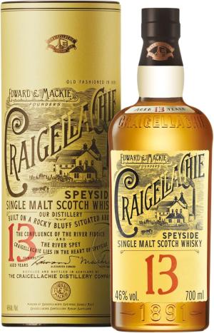 CRAIGELLACHIE LE 13YO Speyside Single Malt Scotch Whisky 46 ABV 70cl Aged 13 Years Sherry Bourbon Cask Finish Premium Scotch Whisky Gift 700ml