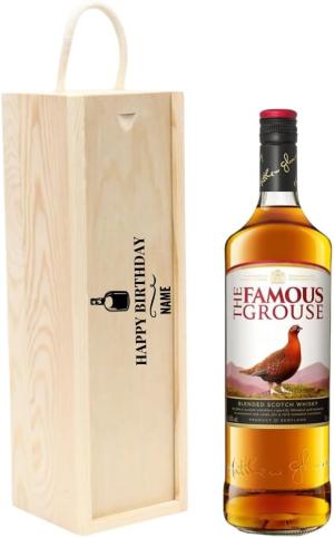 Personalised Happy Birthday The Famous Grouse Whisky Gift Set Birthday Gifts for Men Gifts for Her Mens Gift Set Alcohol Gift Set Gift Sets for Men