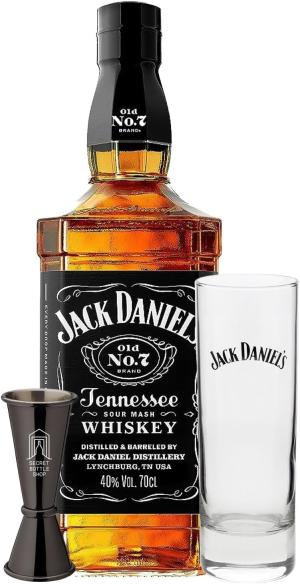 Jack Daniels Tennessee Whiskey 70cl With Branded Glass Secret Bottle Shop Jigger Bundle Whiskey Gift Sets For Men Christmas Whisky