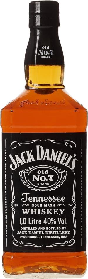 Jack Daniels Tennessee Whiskey 1L 40 ABV Rye Whiskey Original