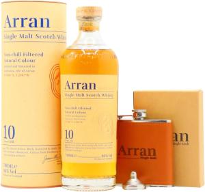 Arran Branded Hip Flask 10 year old Whisky 70cl 46 ABV