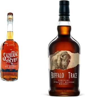 Sazerac Straight Rye Whiskey 70cl ABV 45 Buffalo Trace Kentucky Straight Bourbon Whiskey 70cl ABV 40 Ideal partner in Old Fashioned Cocktail
