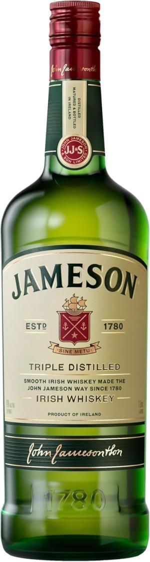 Jameson Original Triple Distilled Blended Irish Whiskey 40 vol Sweet Salty Whiskey Irish Whisky with Spicy Wood and Sweet Notes gifts for men Chritmas Single Bottle 1L
