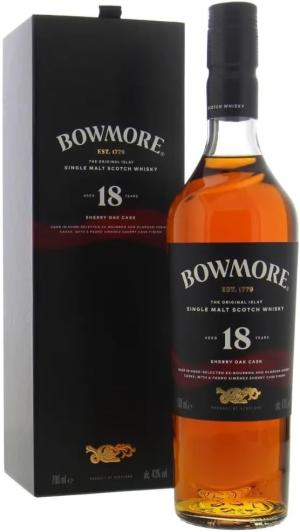 Bowmore 18 Year Old Sherry Oak Cask Islay Single Malt Scotch Whisky