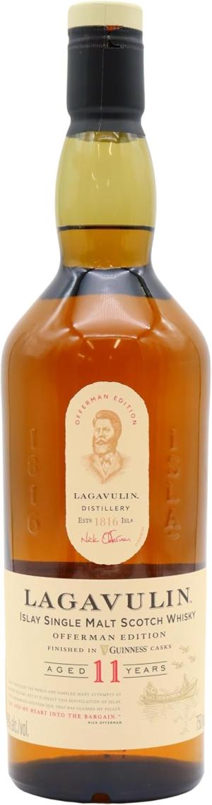 Lagavulin 11 year old Offerman 2nd Edition Guinness Cask Finish Islay Single Malt Scotch Whisky 75cl 46 ABV Unboxed USA Edition
