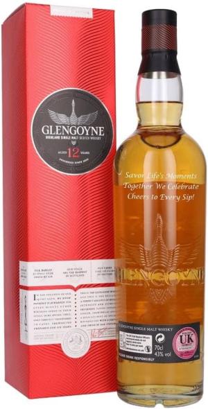 Personalised Glengoyne 12 Year Old Single Malt Scotch Whisky Gift For Men Customised Engraved Whisky Bottle Glengoyne 12 Whisky With Custom Engraving Gift For Birthday Xmas Anniversary 70cl43