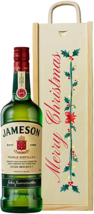 Merry Christmas Jameson Triple Distilled Irish Whiskey Gift Set 70cl Bottle 40 ABV Smooth Irish Whiskey Premium Christmas Set for Him or Her