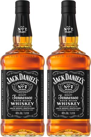 Jack Daniels Tennessee Whiskey 1L Pack of 2