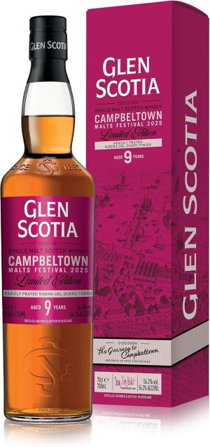 Glen Scotia Campbeltown Malts Festival 2025 70cl 543 ABV Limited Edition Whisky 9YearOld Single Malt Whisky Cask Strength Whisky Ribera del Duero Red Wine Cask Finish Scotch Whisky