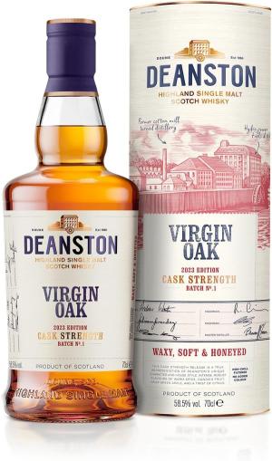 Deanston Virgin Oak Cask Strength 2023 Edition 585 vol 70cl Sweet zing and waxy Single Malt Whisky Highland Single Malt Whisky