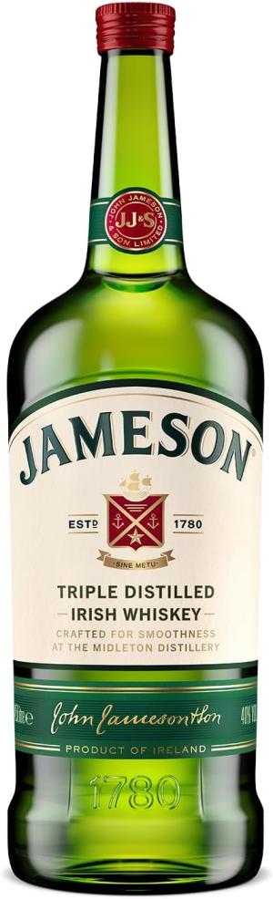 Jameson Original Triple Distilled Blended Irish Whiskey 40 ABV 45L Irish Whiskey with Spicy Wood and Sweet Notes Blended Irish Whiskey with Signature Smoothness Triple Distilled in Ireland