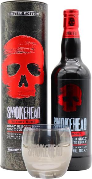 Smokehead Sherry Cask Blast Islay Single Malt Scotch Whisky 70cl 48 ABV Includes Branded Glass
