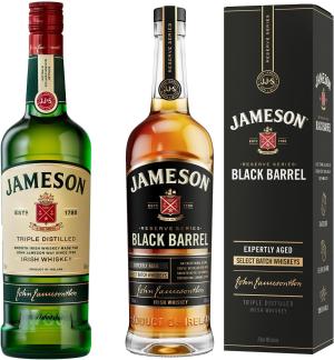 Jameson Whiskey Bundle Original and Black Barrel 70cl