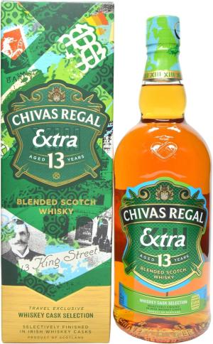 Chivas Regal Extra 13 Year Old Blended Scotch Whisky Irish Whiskey Cask Finish 1 Litre 40 ABV