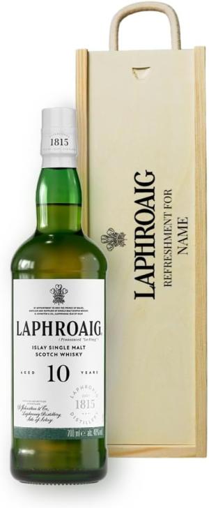 Personalised Laphroaig Whiskey Gift Set 70cl 40 ABV