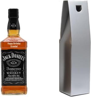 Personalised Bottle of Jack Daniels 70cl Silver Gift Box