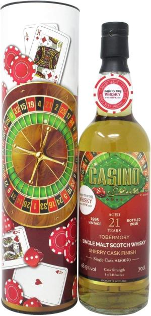 Tobermory Casino Series Single Sherry Cask 150070 Roulette 1995 21 year old Whisky 70cl 489 ABV