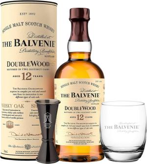 Balvenie 12 Year Old Doublewood Whisky 70cl With Branded Glass Secret Bottle Shop Jigger Gifts for Him Her Birthdays Christmas Corporate Mothers Day Fathers Day
