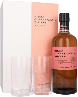 Nikka Coffey Grain 2 Glass Gift Set 45 70cl