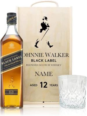 Personalised Johnnie Walker Whisky Gift Set with Glass