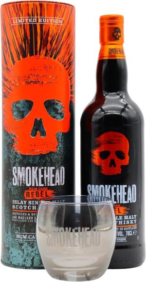 Smokehead Rum Rebel Islay Single Malt Scotch Whisky 70cl 46 ABV Includes Branded Glass