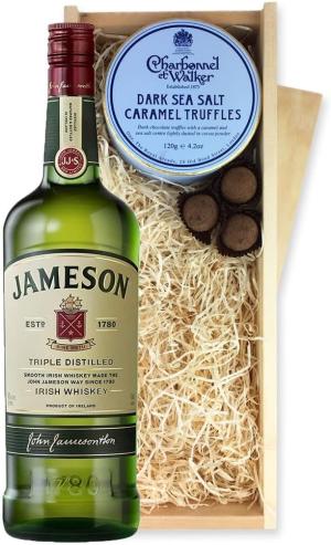 Jameson Irish Whiskey And Dark Sea Salt Charbonnel Chocolates Box 70cl 40 abv