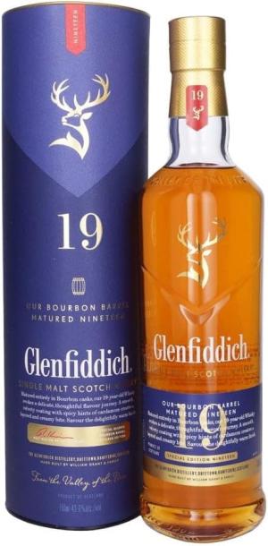 Glenfiddich 19 Year Old Bourbon Cask Matured Single Malt Scotch Whisky 70cl 436 ABV