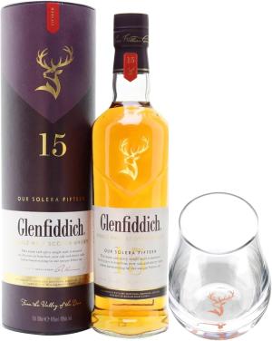 Glenfiddich 15 Year Old Solera Vat Speyside 70cl Glenfiddich Spey Dram Nosing Glass