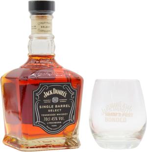 Jack Daniels Single Barrel Select Whiskey 70cl 45 ABV Includes Branded Glass