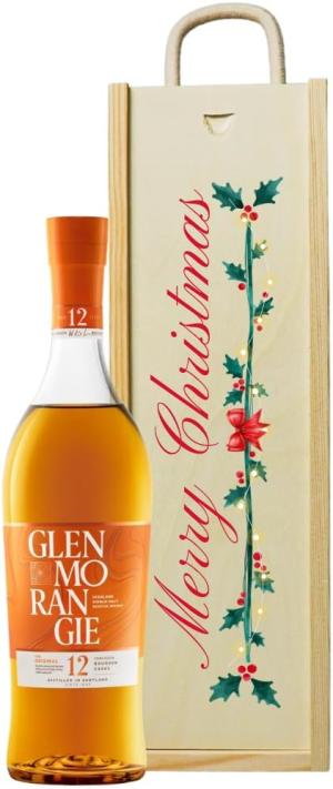 Glenmorangie Original Single Malt Scotch Whisky Gift Set 70cl 40 ABV Merry Christmas Highland Scotch Whisky Christmas Set for Him or Her