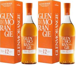 Glenmorangie The Original 12 Years Old Single Malt Whisky Aged in Bourbon Casks Gift Box 70cl Pack of 2