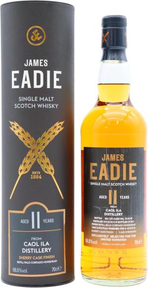 Caol Ila 11 year old James Eadie Palo Cortado Sherry Cask Finish Single Malt Scotch 2009 Whisky 70cl 565 ABV