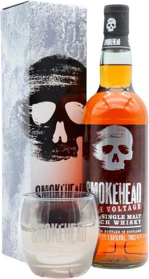 Smokehead High Voltage Islay Single Malt Scotch Whisky 70cl 58 ABV Includes Branded Glass