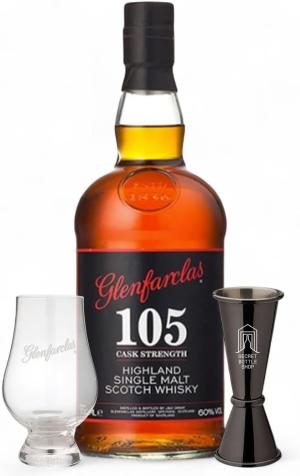 Glenfarclas 105 Whisky Gift Set 70cl Includes Glass Jigger