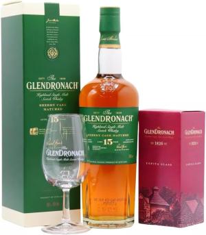 Glendronach 15 Highland Single Malt Whisky 70cl Copita Glass Branded