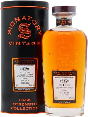 Benriach 11 year old Signatory Vintage Cask Strength Collection Single Cask 103 2015 Whisky 70cl 586 ABV