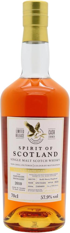 Glen Elgin 15 year old Spirits Of Scotland Single Cask 21604601 2010 Whisky 70cl 579 ABV