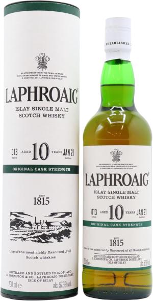 Laphroaig Cask Strength Batch 01310 year old Whisky 70cl 579 ABV