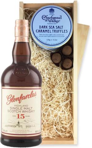 Glenfarclas 15 Year Old Whisky And Dark Sea Salt Charbonnel Chocolates Box