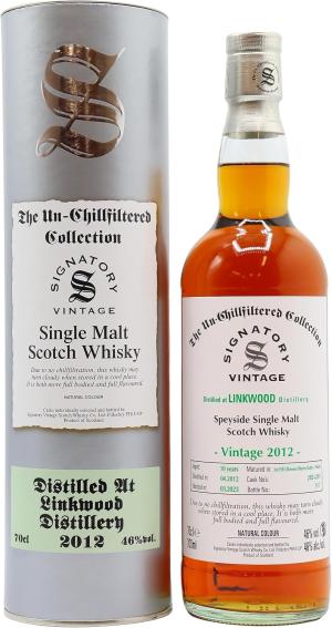 Linkwood 10 year old Signatory Vintage Single Malt Scotch 2012 Whisky 70cl 46 ABV
