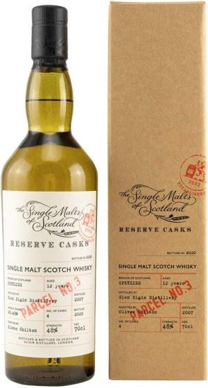 Glen Elgin 12 Years Old 2007 Parcel No3 Reserve Casks The Single Malts of Scotland
