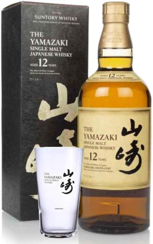 Yamazaki 12 Year Old Japanese Single Malt Whisky Distillery Bottling Branded Glass