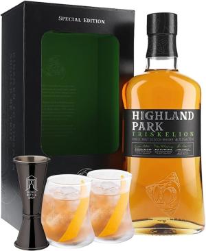 Highland Park Triskelion Whisky With Two Free Glasses Secret Bottle Shop Jigger 70cl 514