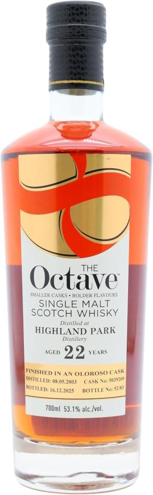 Highland Park 22 year old The Octave Single Oloroso Sherry Cask 5039209 2003 Whisky 70cl 531 ABV