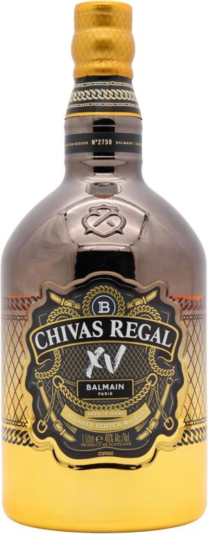 Chivas Regal 15 year old XV Balmain Level 1 Limited Edition Blended Scotch Whisky 100cl 40 ABV 1 Litre