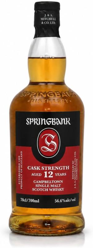 Springbank 12 Year Old Cask Strength Campbeltown Single Malt Scotch Whisky 100 Bourbon Cask Matured Natural Cask Strength 70cl 566 ABV