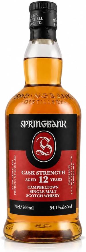 Springbank 12 Year Old Cask Strength Campbeltown Single Malt Scotch Whisky 100 Bourbon Cask Matured Natural Cask Strength 70cl 541 ABV