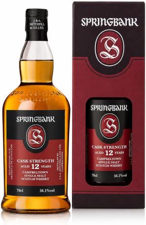 Springbank 12 Year Old Cask Strength Campbeltown Single Malt Scotch Whisky 100 Bourbon Cask Matured Natural Cask Strength 70cl 561 ABV