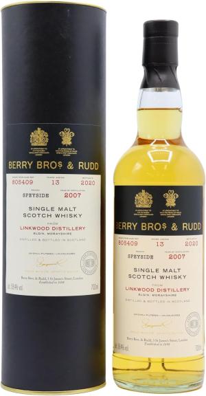 Linkwood Berry Bros Rudd Single Cask 8054092007 13 year old Whisky