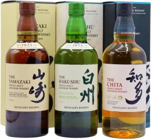 Suntory Yamazaki Hakushu Chita Japanese Whisky 70cl x 3 43 ABV Bundle